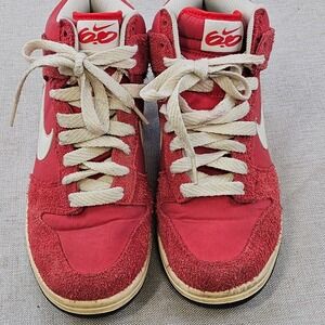 Nike Dunk High 6.0 SB Red Suede Womens 7.5 / Kids 6 Athletic Shoes 342257‎